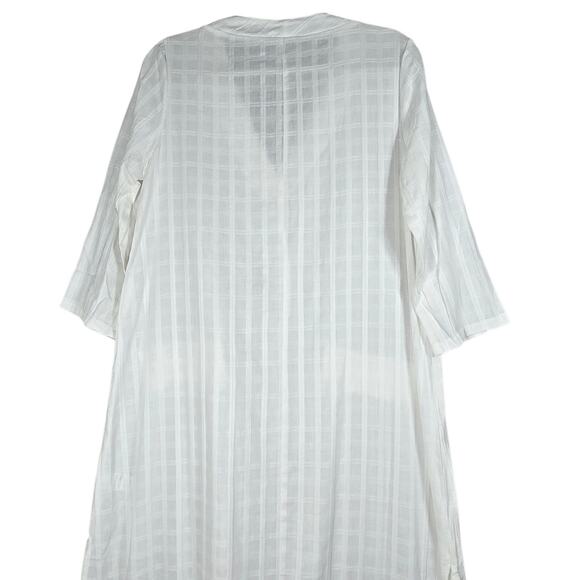 Pomander Place Carolina Caftan Dress Small White Tuckernuck VNeck A-Line Maxi - Picture 8 of 12